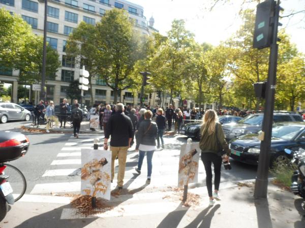 Un défilé d'affichage board