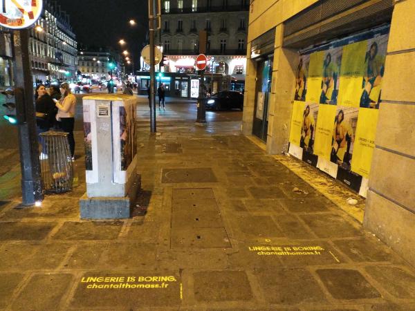 Open display for wild lingerie, by Chantal Thomass