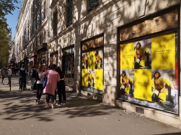 Open display for wild lingerie, by Chantal Thomass