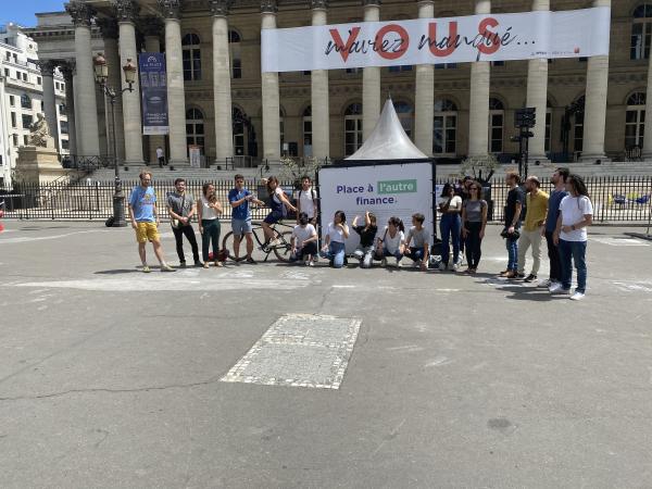 Make way for other finance... on the Place de la Bourse