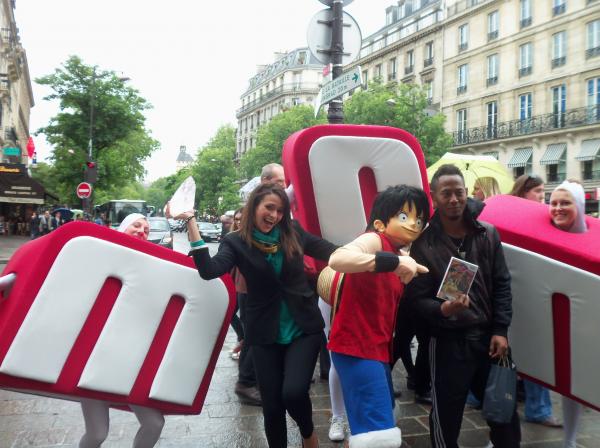 Le manga préféré des français en taille réelle dans Paris !