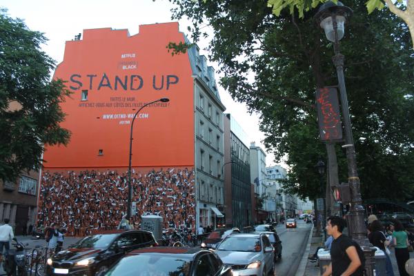Trois grandes fresques murales format XXL exposées en plein cœur de Paris