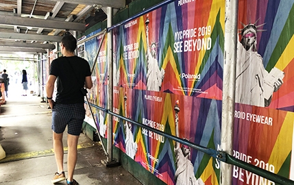 The Statue of Liberty is dressed in Polaroid colours
