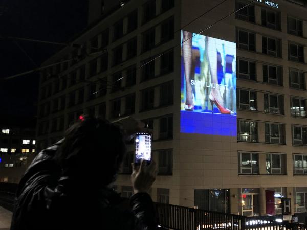 Saint-Laurent parades on the most important European facades