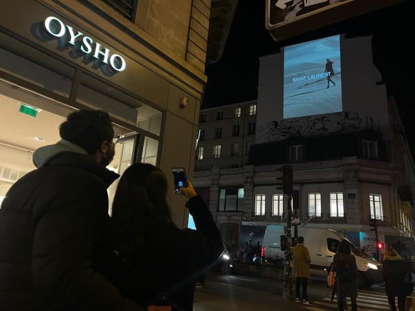 Saint-Laurent parades on the most important European facades