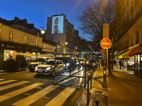 Saint-Laurent parades on the most important European facades
