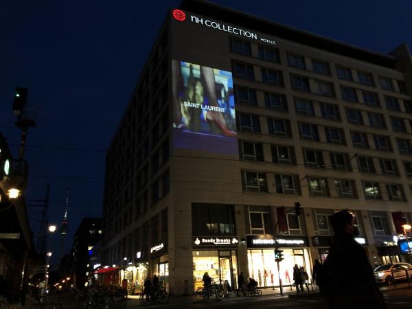 Saint-Laurent parades on the most important European facades