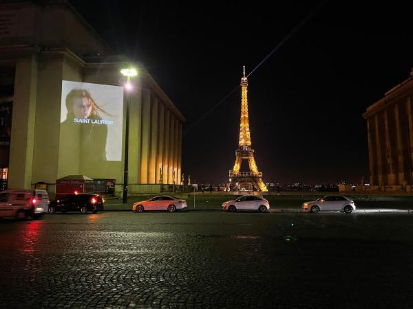 Saint-Laurent parades on the most important European facades