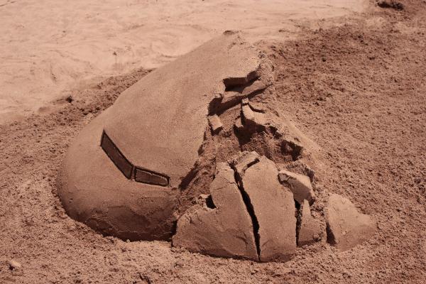 A grand sand sculpture in Cannes